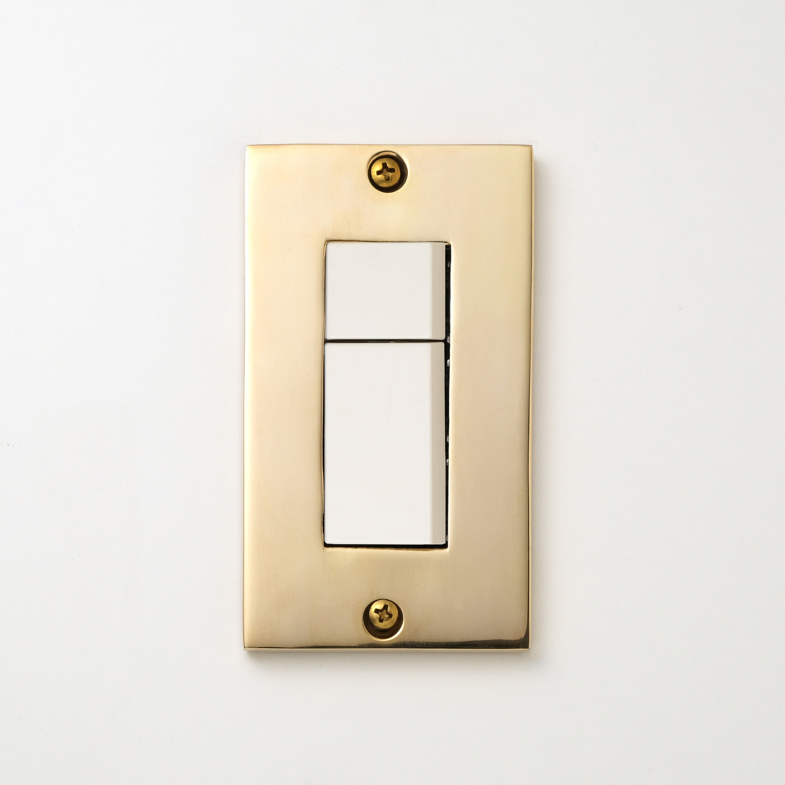 真鍮砂型鋳造（磨き）プレート <br>+ NK スイッチダブル ホワイト