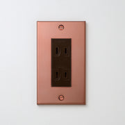 銅色（マット） プレート <br>+ NK ダブルコンセント チョコ