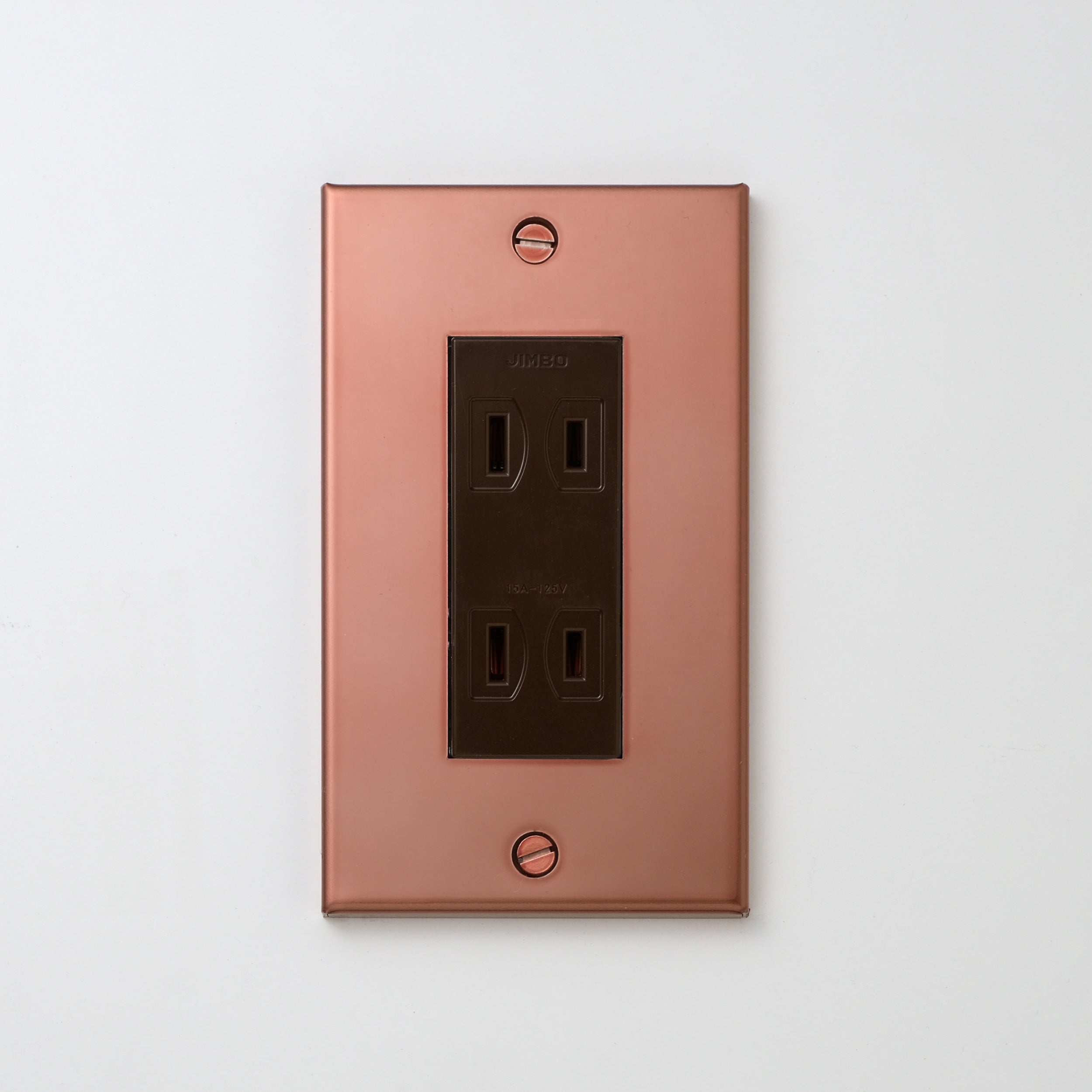 銅色（マット） プレート <br>+ NK ダブルコンセント チョコ