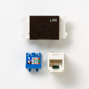 NKシリーズ　埋込モジュラジャック8極8心　チョコ