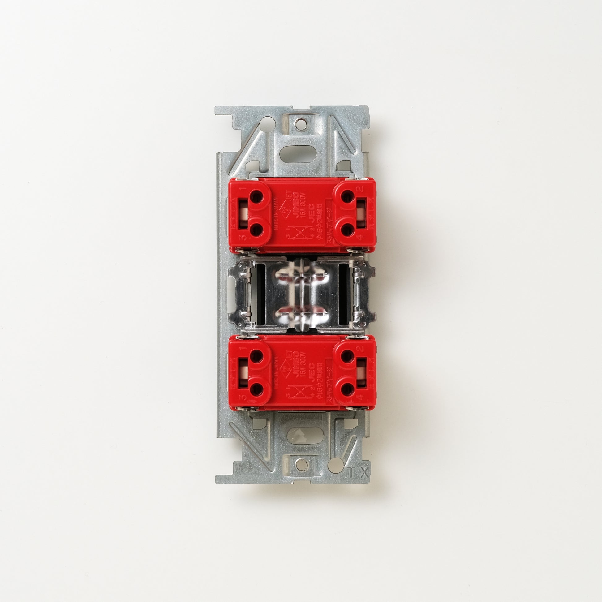 NKシリーズ　片切、3路スイッチダブル（下段大）  １連３口用 ブラック