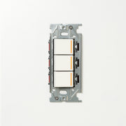 NKシリーズ　片切、3路チェックランプ（オレンジ）スイッチトリプル １連３口用 ホワイト