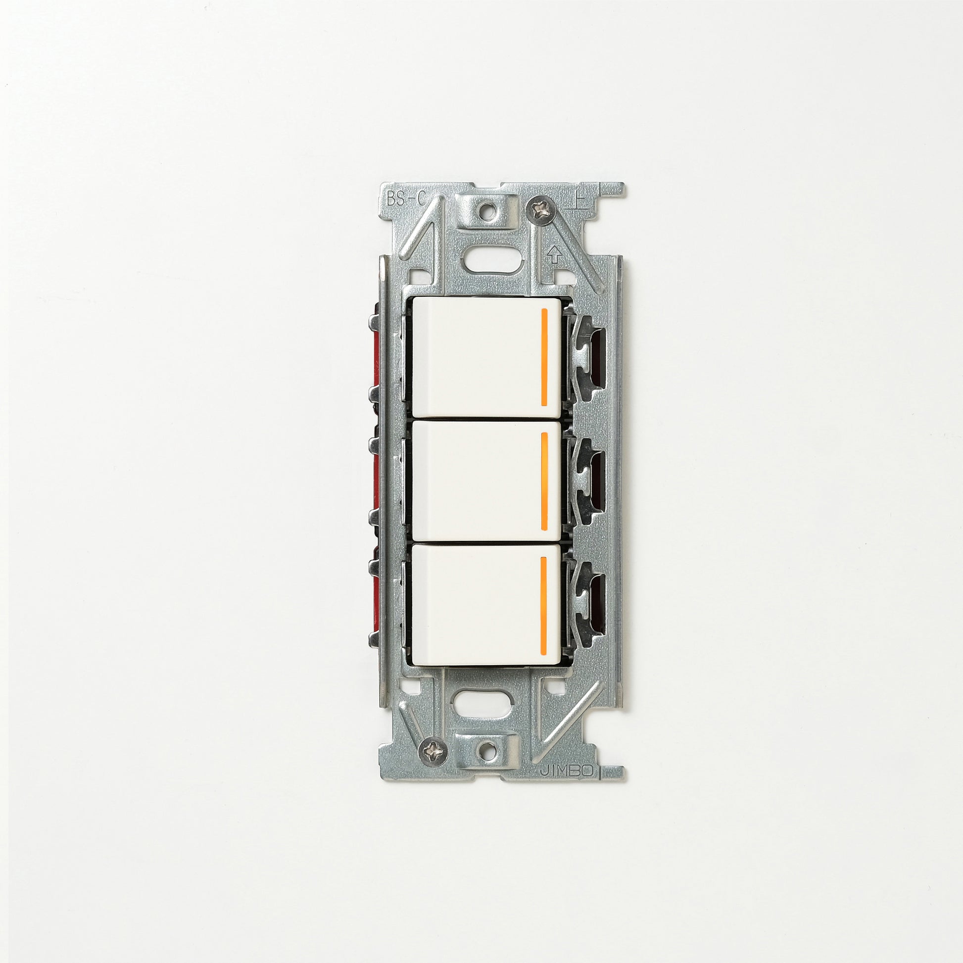 NKシリーズ　片切、3路チェックランプ（オレンジ）スイッチトリプル １連３口用 ホワイト