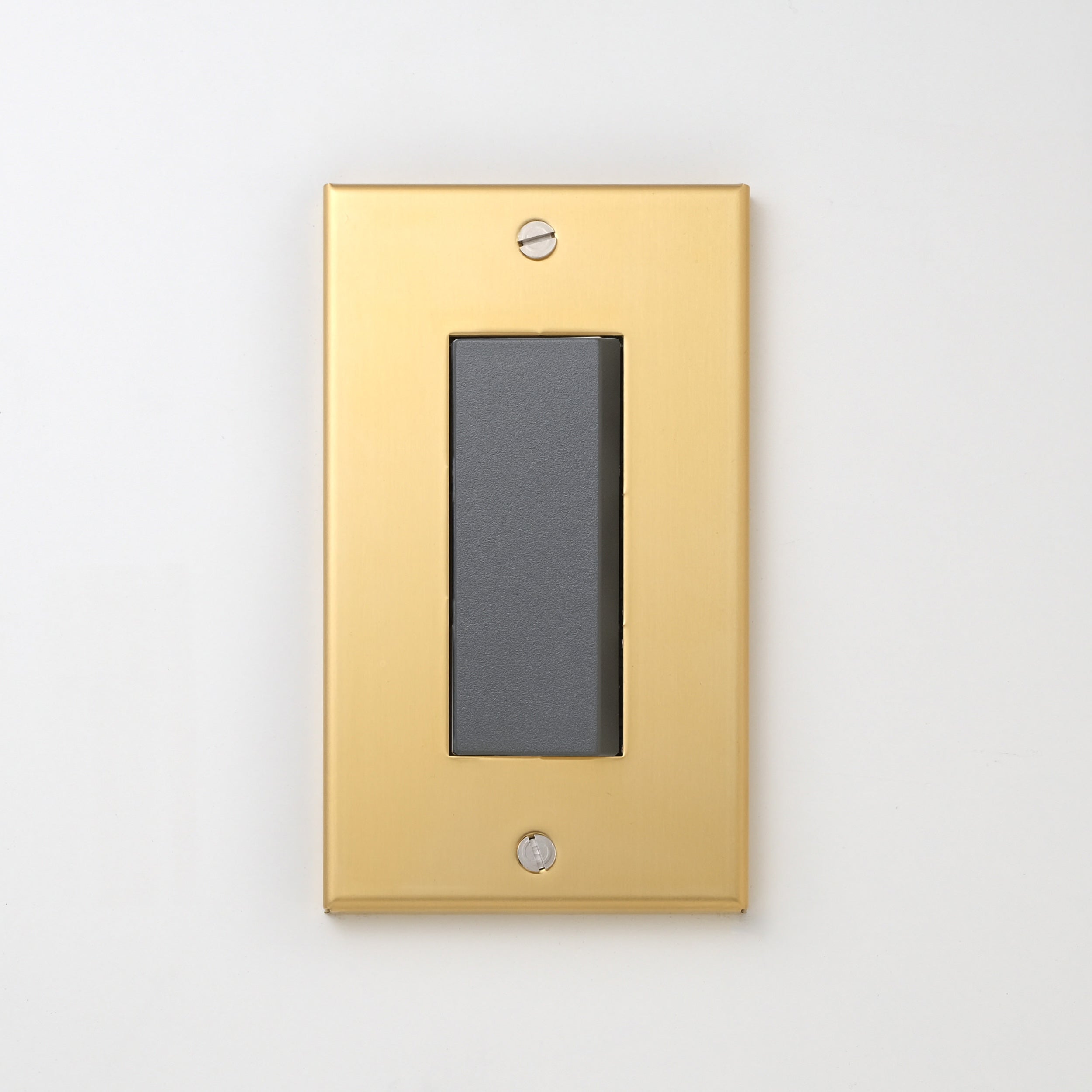 真鍮（素地） プレート <br>+ NK スイッチシングル グレー