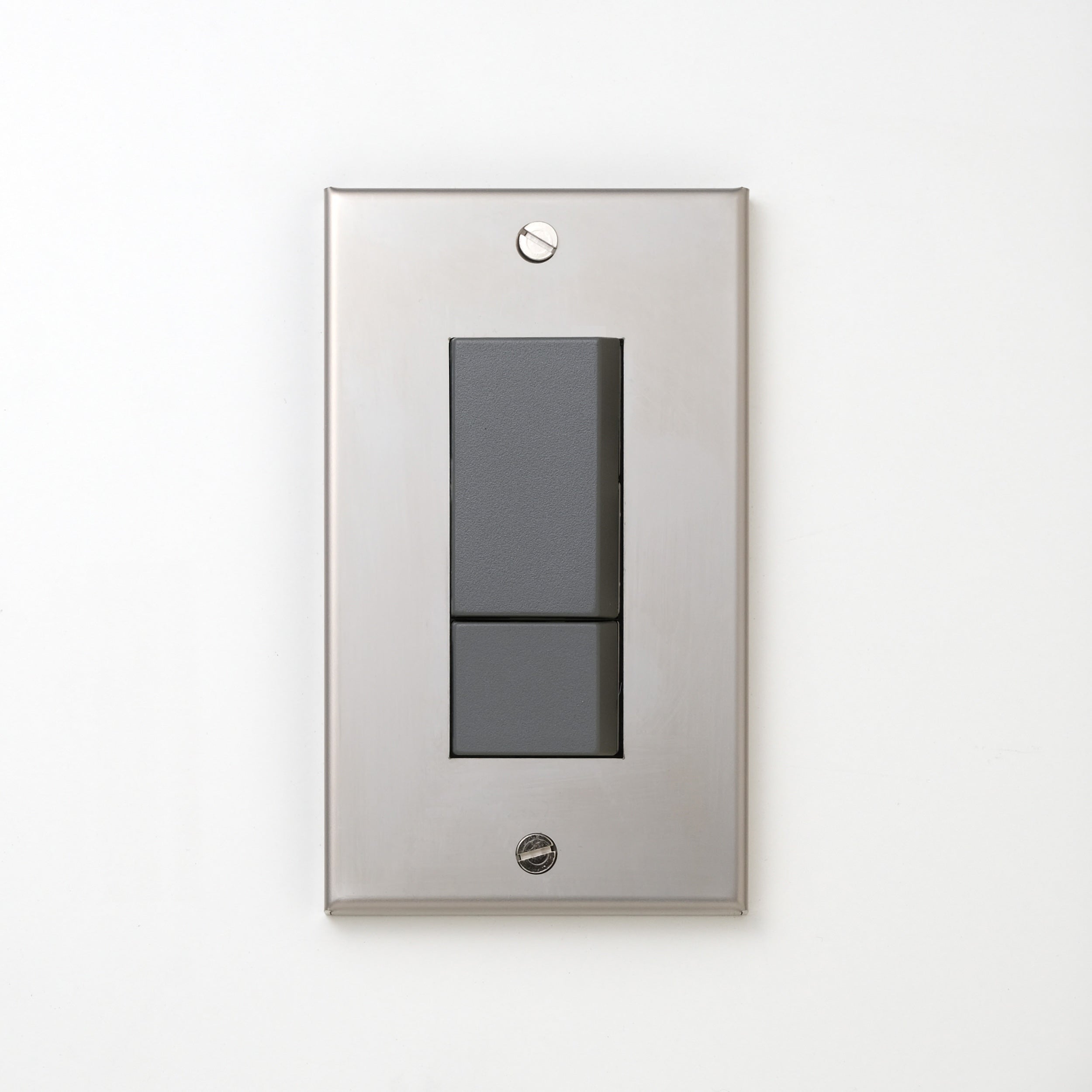 ステンレス（素地） プレート <br>+ NK スイッチダブル グレー