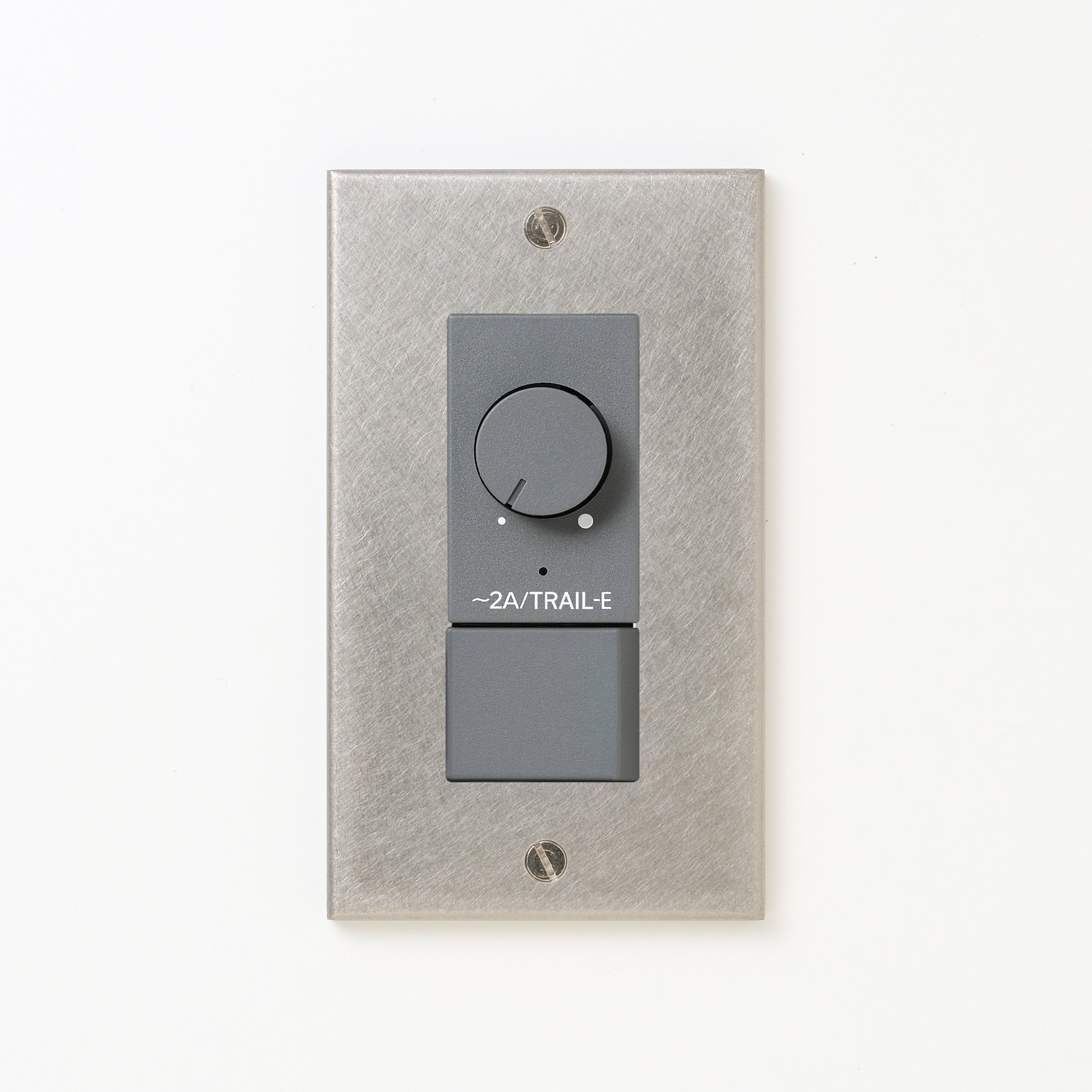 ステンレス（バイブレーション）プレート <br>+ NK 逆位相制御方式ライトコントロール＋片切、3路スイッチ　 グレー