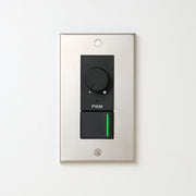 ステンレス素地 プレート <br>+ NK PWM制御方式(1ch)ライトコントロール＋片切、3路ガイドランプ（グリーン）スイッチ　 ブラック