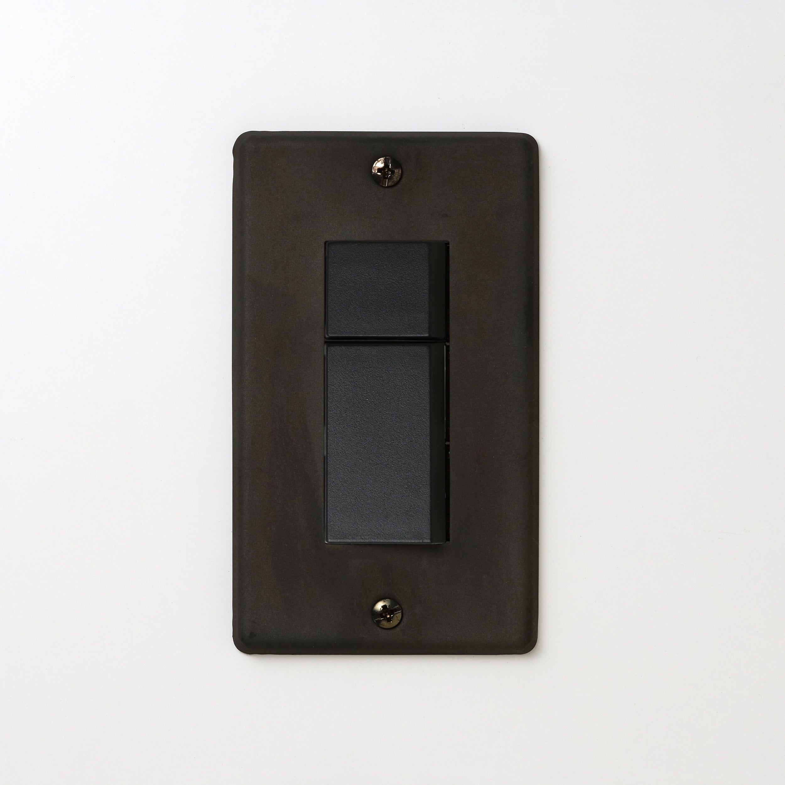 ステンレス（黒染）プレート <br>+ NK スイッチダブル ブラック