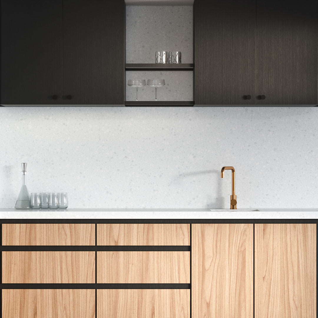 エデン・台付き1穴 キッチン用混合水栓 銅