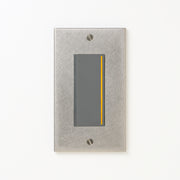 ステンレス（バイブレーション）プレート <br>+ NK 片切、3路チェックランプ（オレンジ）付スイッチシングル  グレー