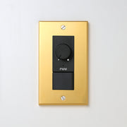 真鍮（素地） プレート <br>+ NK PWM制御方式(1ch)ライトコントロール＋片切、3路スイッチ　 ブラック