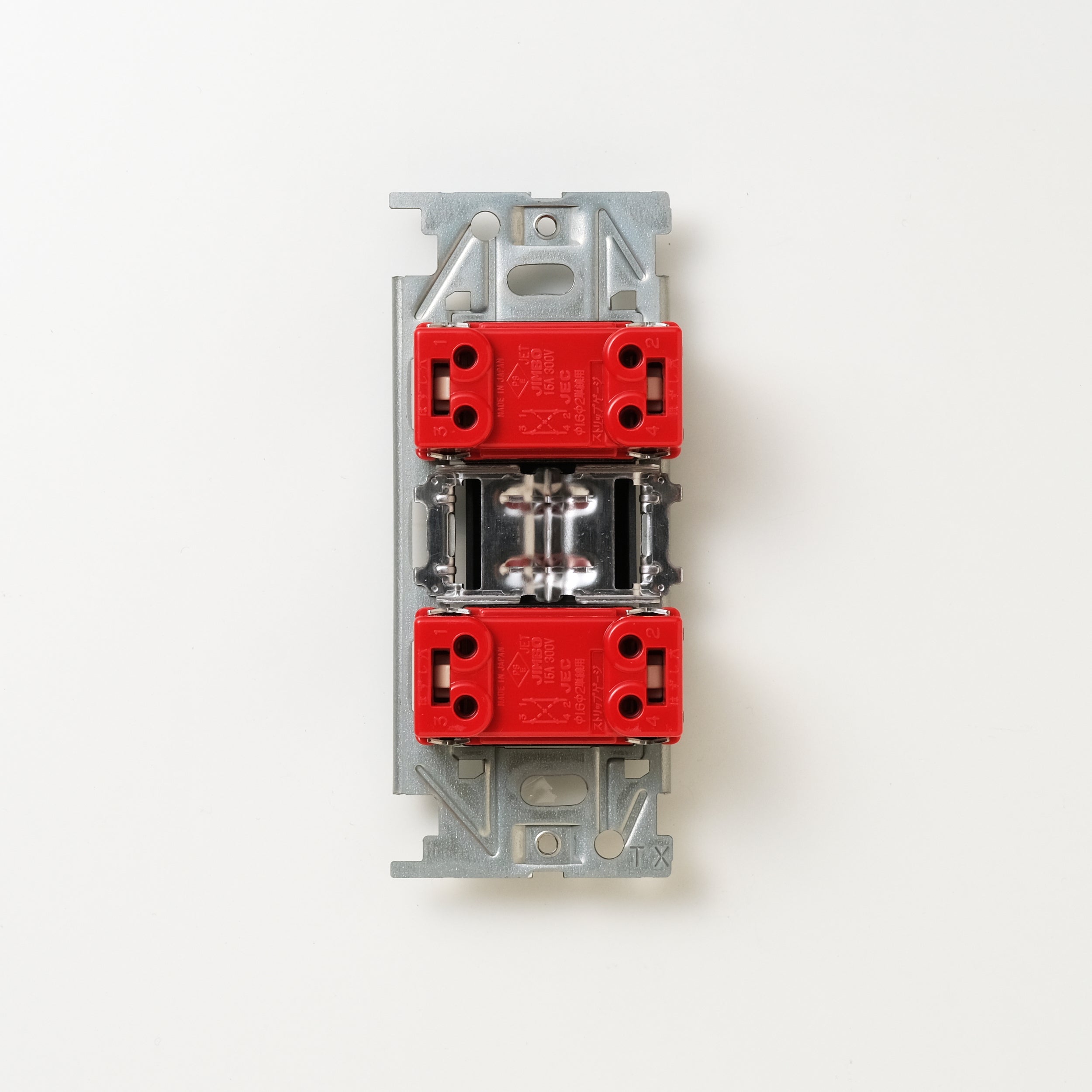 NKシリーズ　片切、3路スイッチダブル（上段大）  １連３口用 ブラック