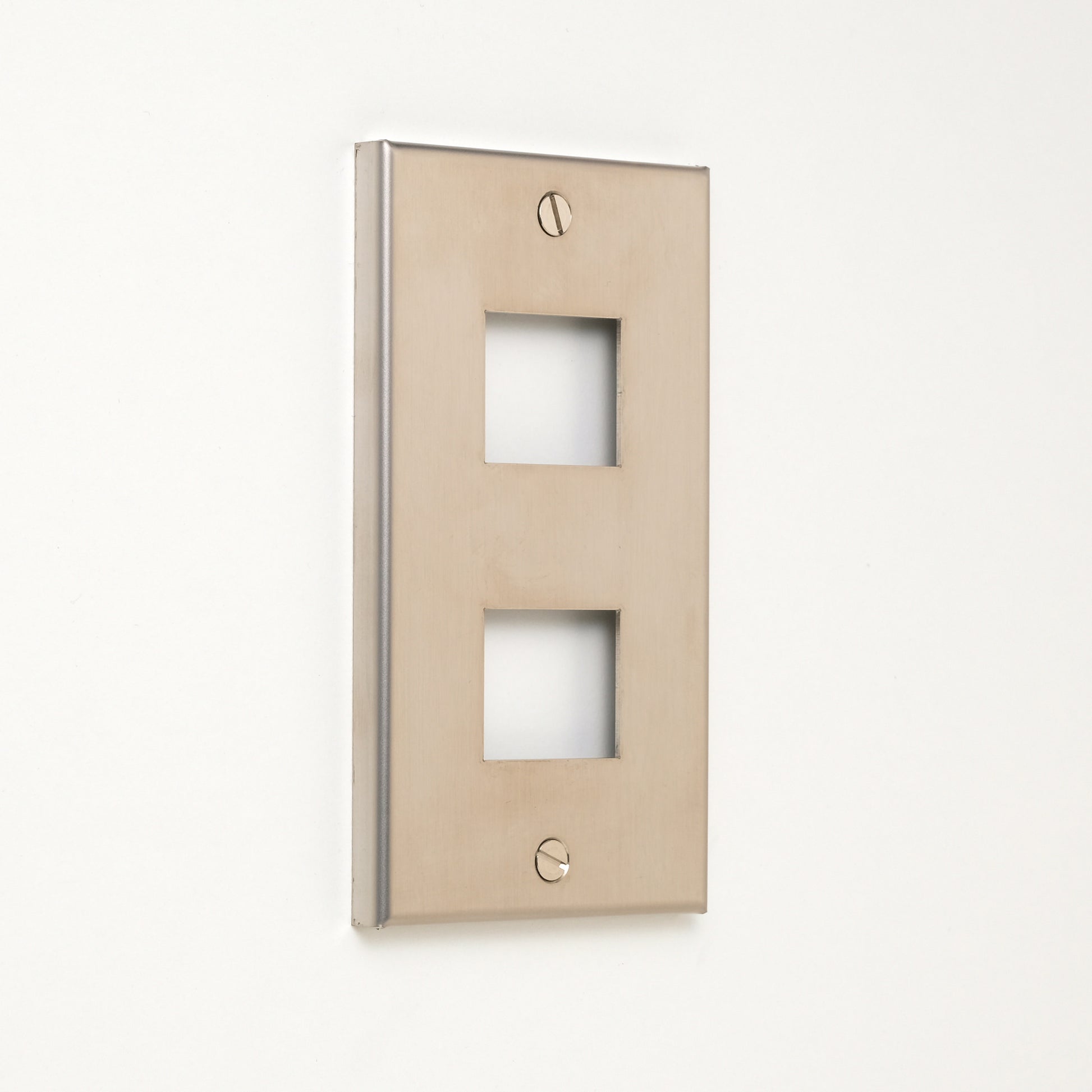 コンセンティック ステンレス素地 プレート１連２口用 