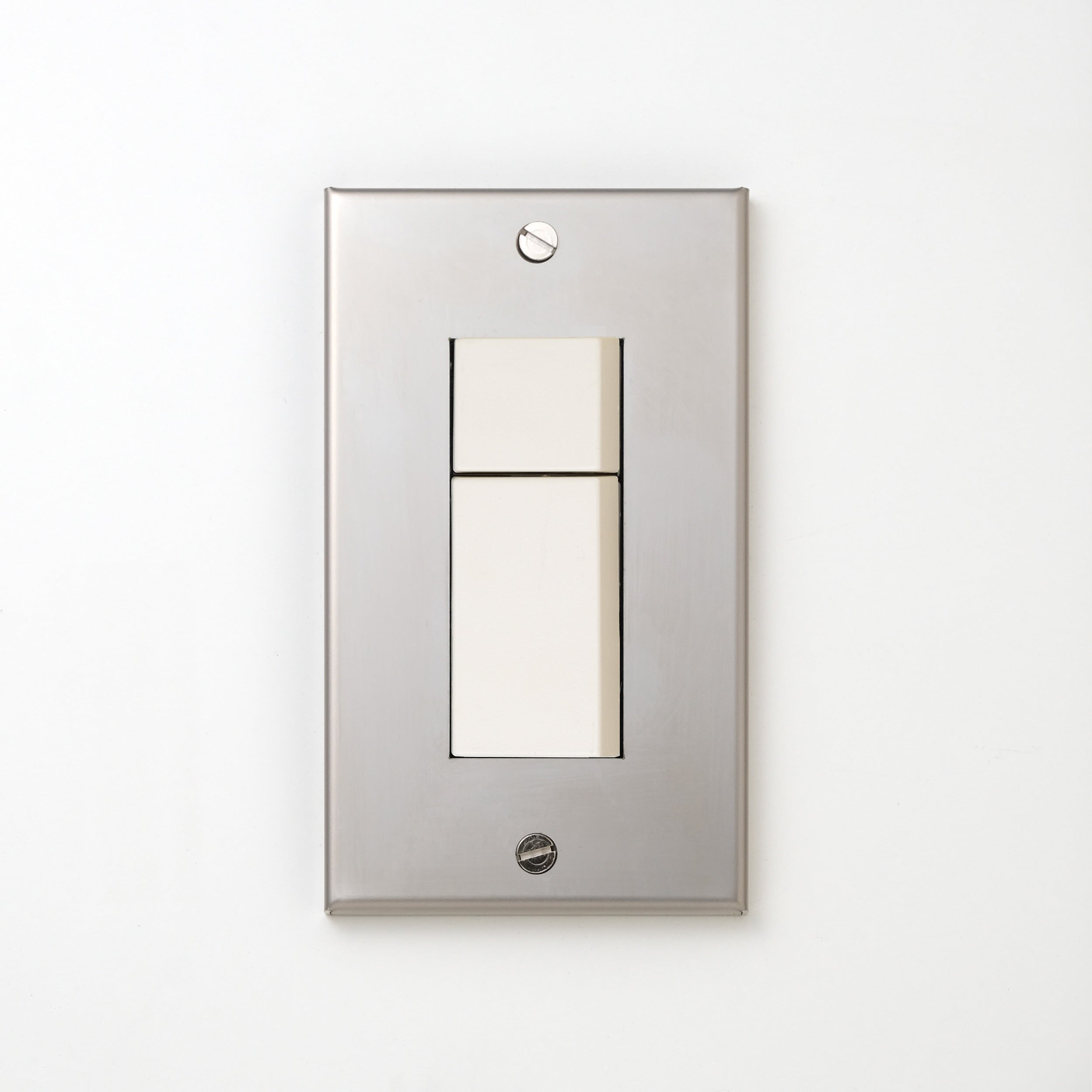 ステンレス（素地） プレート <br>+ NK スイッチダブル ホワイト