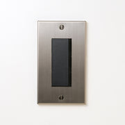 ステンレス（ヘアライン） プレート <br>+ NK スイッチシングル ブラック