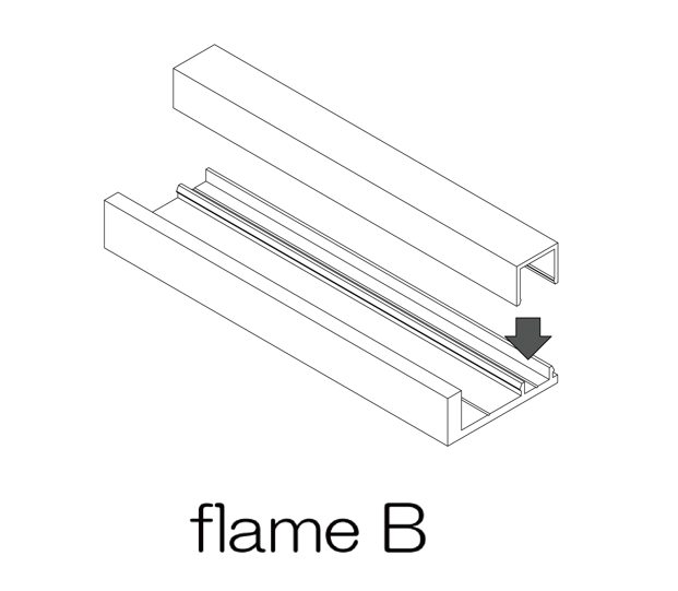 ［アルグリッド］- ALGRID　フレームB　色｜ホワイト 1820mm