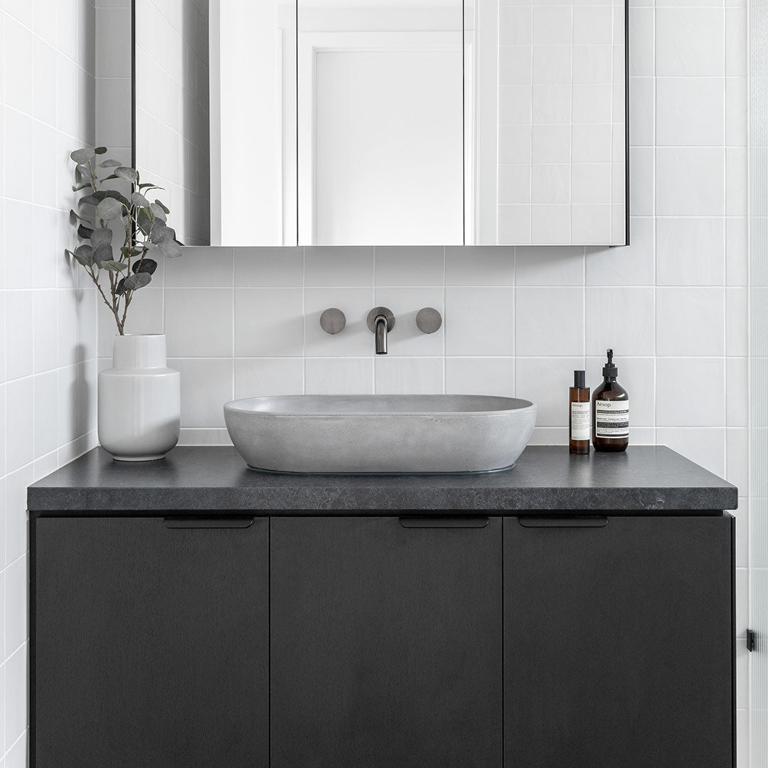 ミラニ・壁付2穴 混合水栓用ダイヤルハンドル ガンメタル