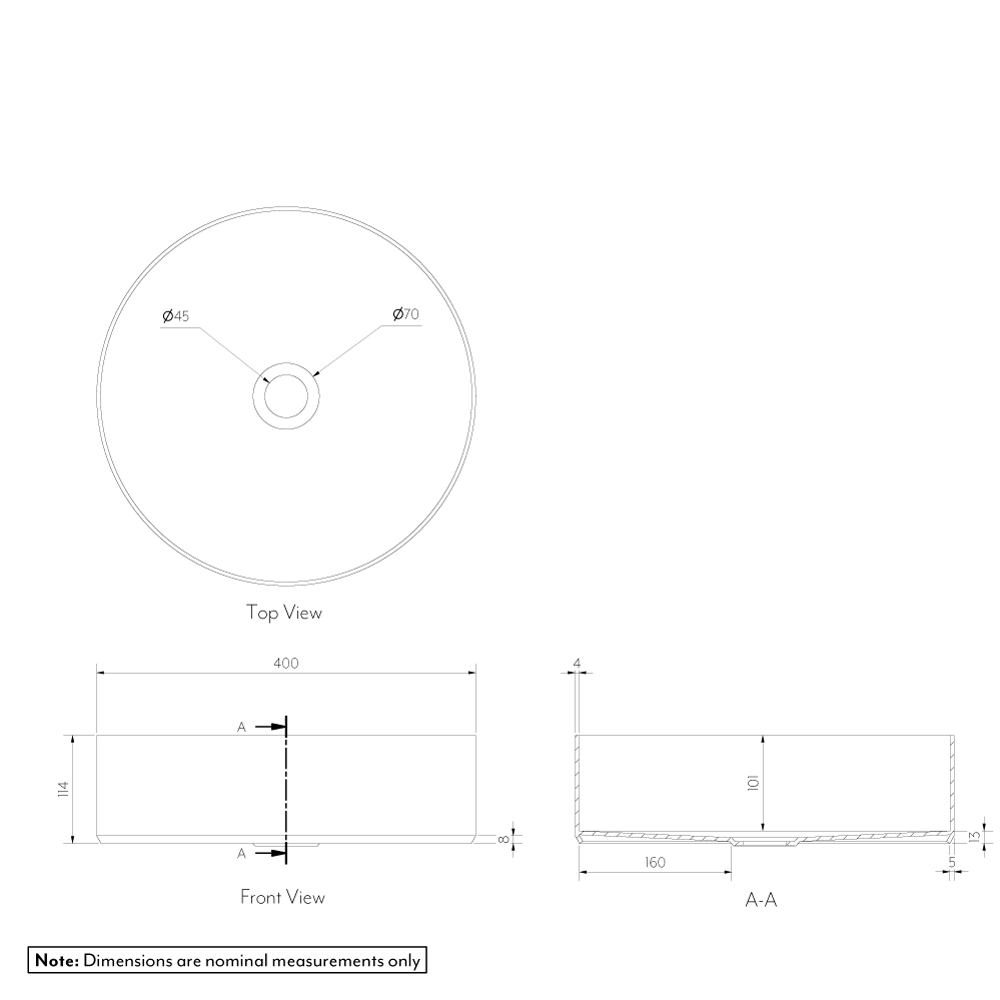ハーロウラウンドベイスンシンク 真鍮