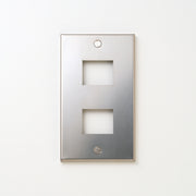 コンセンティック ステンレス素地 プレート１連２口用 