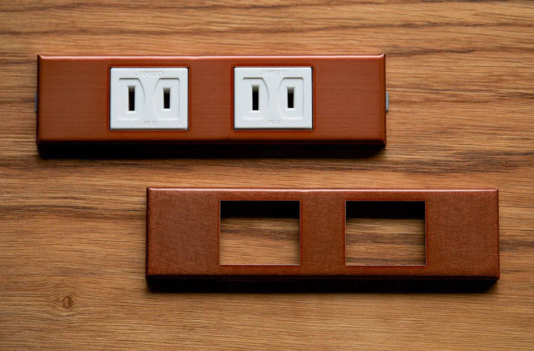 コンセンティック 銅色 バイブレーション 家具用プレート２口用 