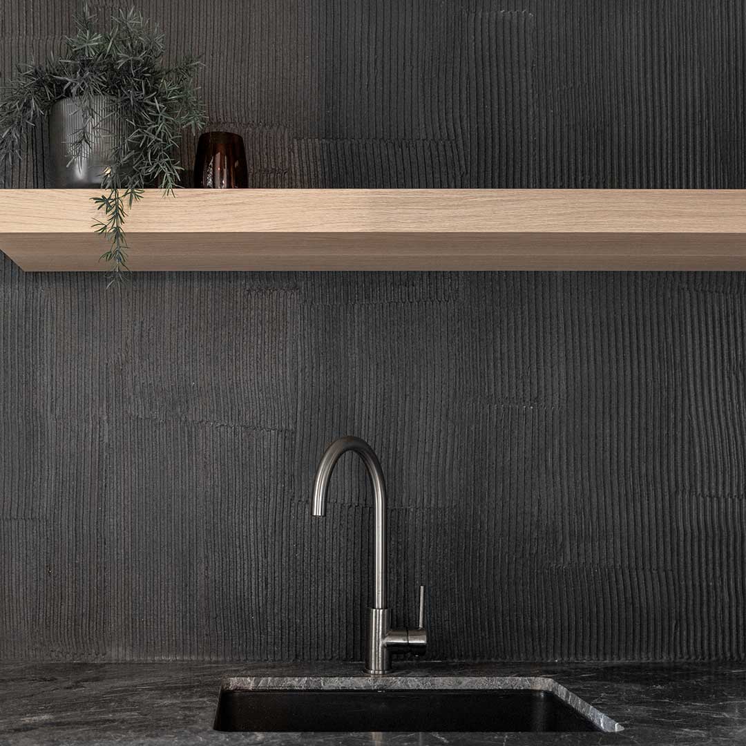 エリシアン・台付1穴 キッチン用混合水栓 ニッケル