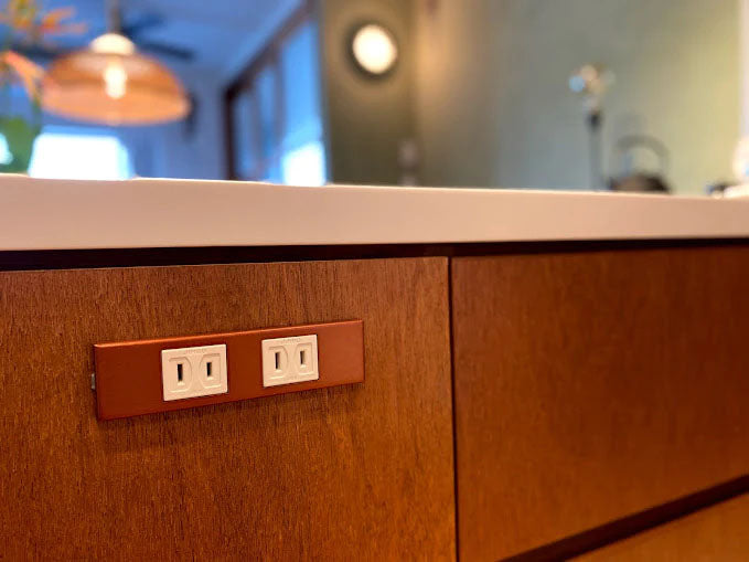 コンセンティック 銅色 バイブレーション 家具用プレート２口用 