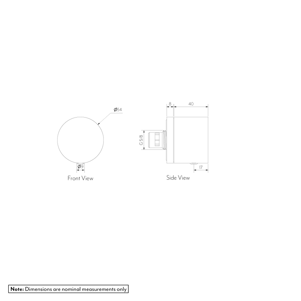 ミラニ・壁付2穴 混合水栓用ダイヤルハンドル ニッケル