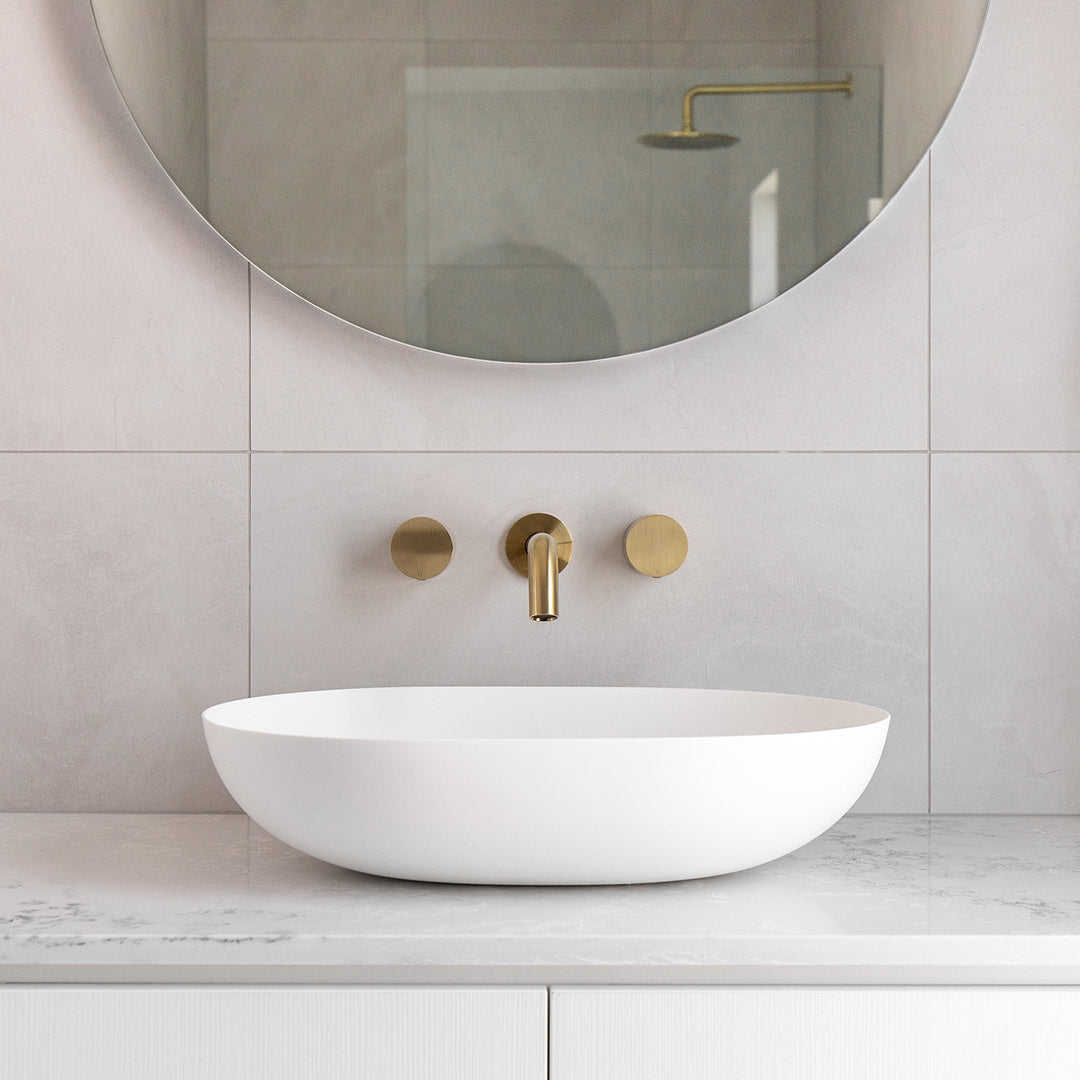 ミラニ・壁付2穴 混合水栓用ダイヤルハンドル 真鍮