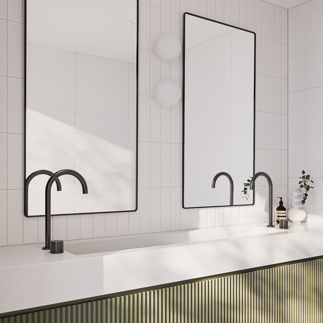 グースネックホブスイベルスパウト ガンメタル