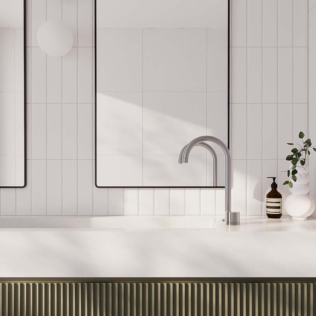 グースネックホブスイベルスパウト ニッケル