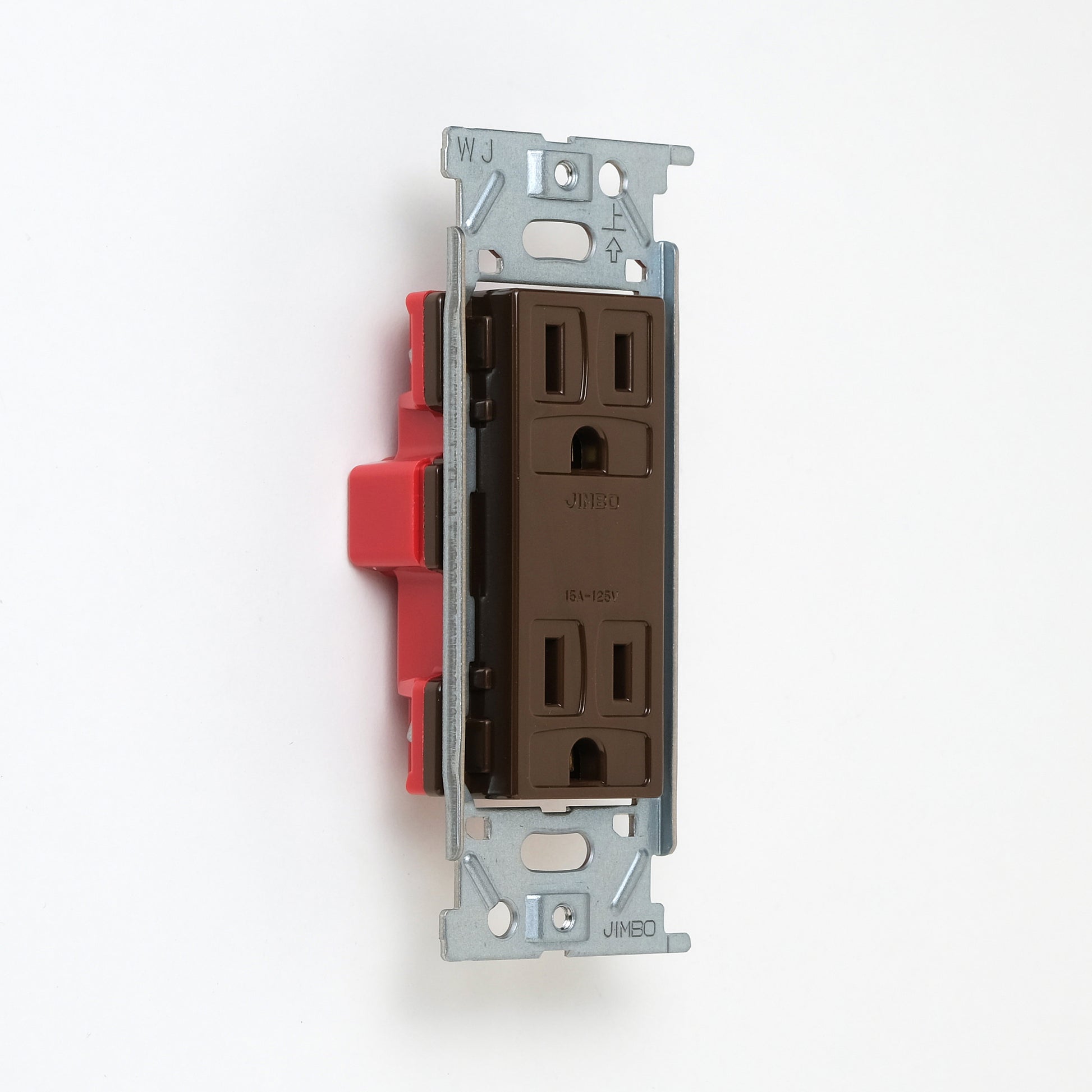 NKシリーズ　埋込接地（アース）ダブルコンセント　チョコ