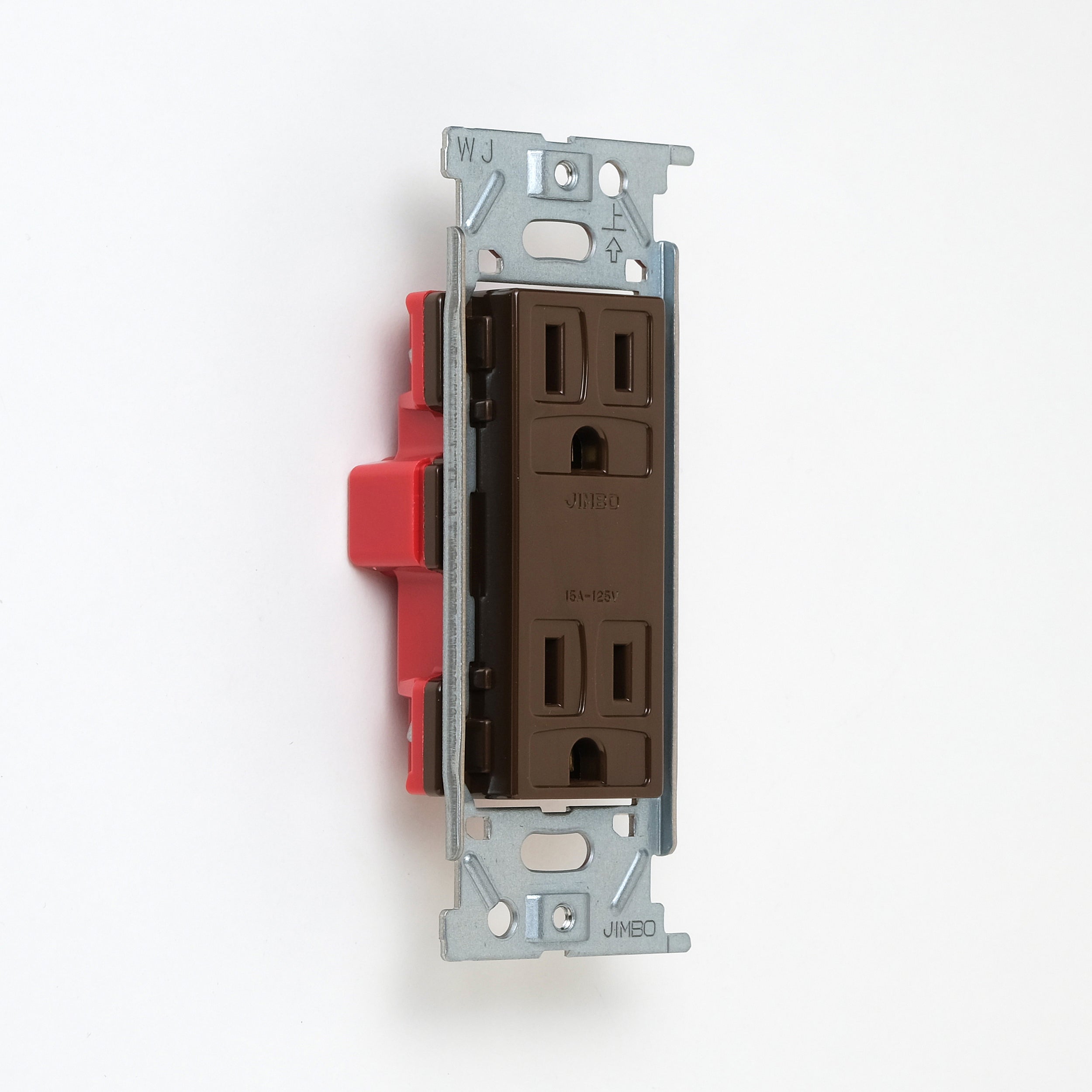 NKシリーズ　埋込接地（アース）ダブルコンセント　チョコ