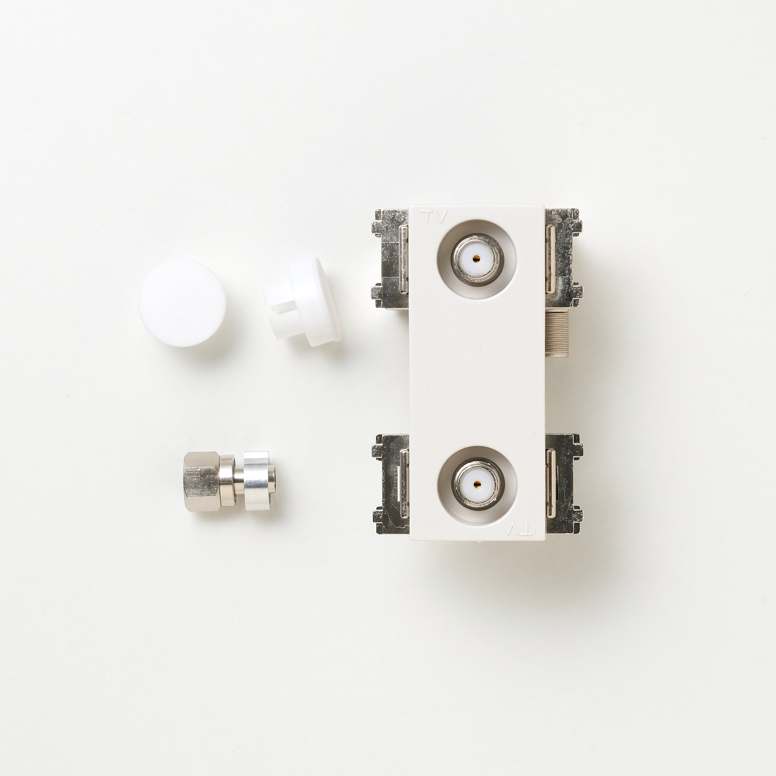 NKシリーズ　新4K8K衛星放送対応　埋込高シールド2端子テレビ端子　ホワイト