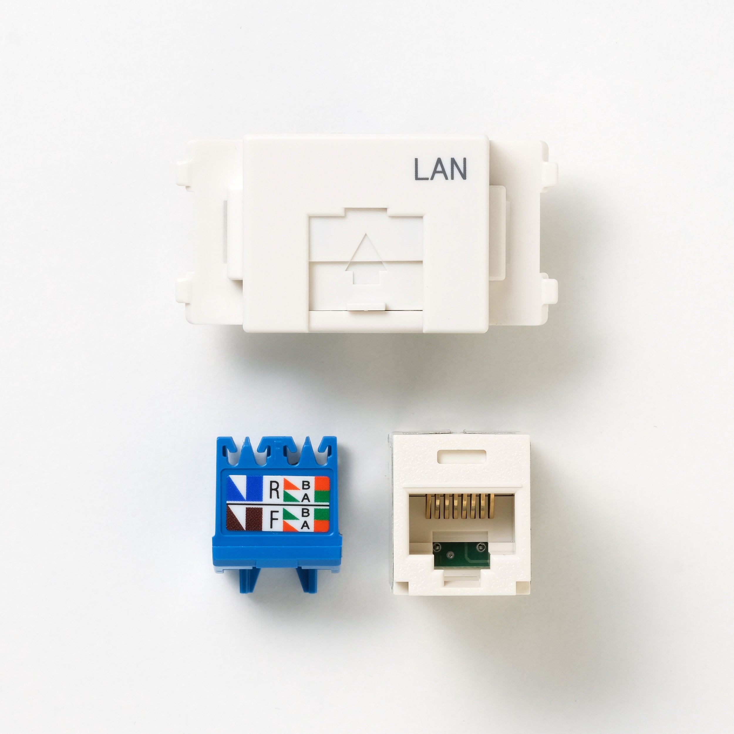 NKシリーズ　埋込モジュラジャック8極8心　ホワイト