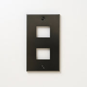 コンセンティック マットブラック プレート１連２口用 