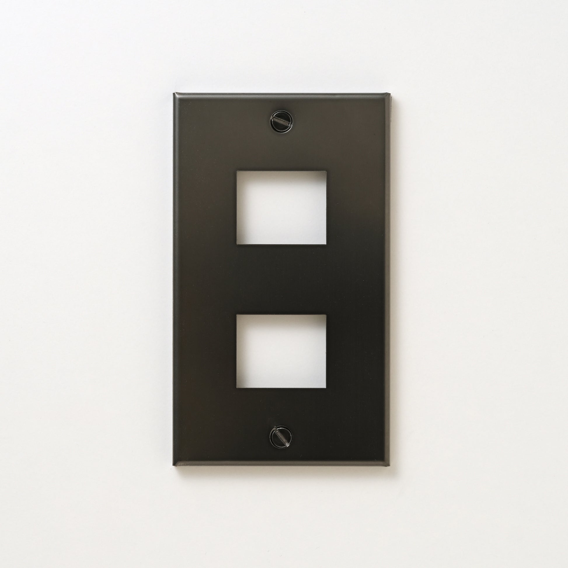 コンセンティック マットブラック プレート１連２口用 