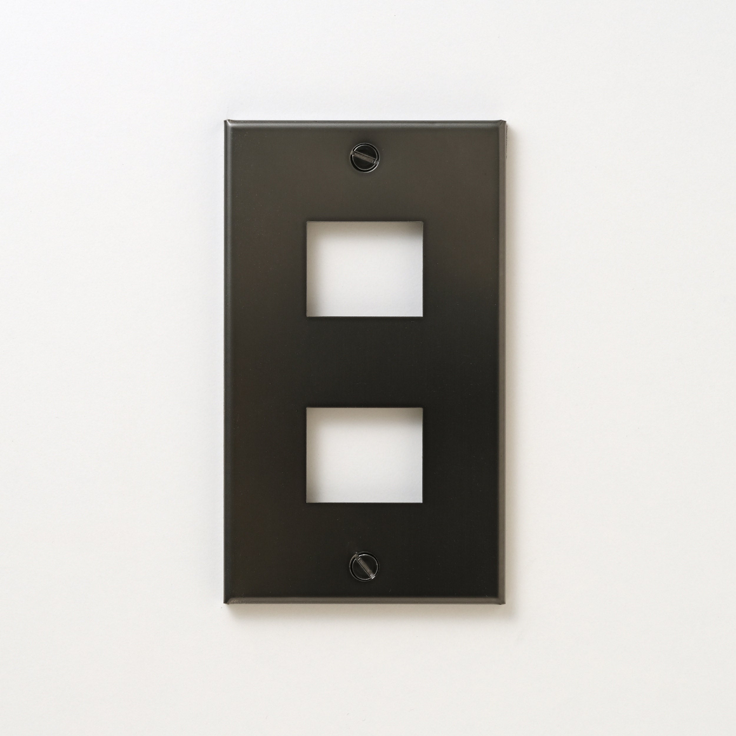 コンセンティック マットブラック プレート１連２口用 