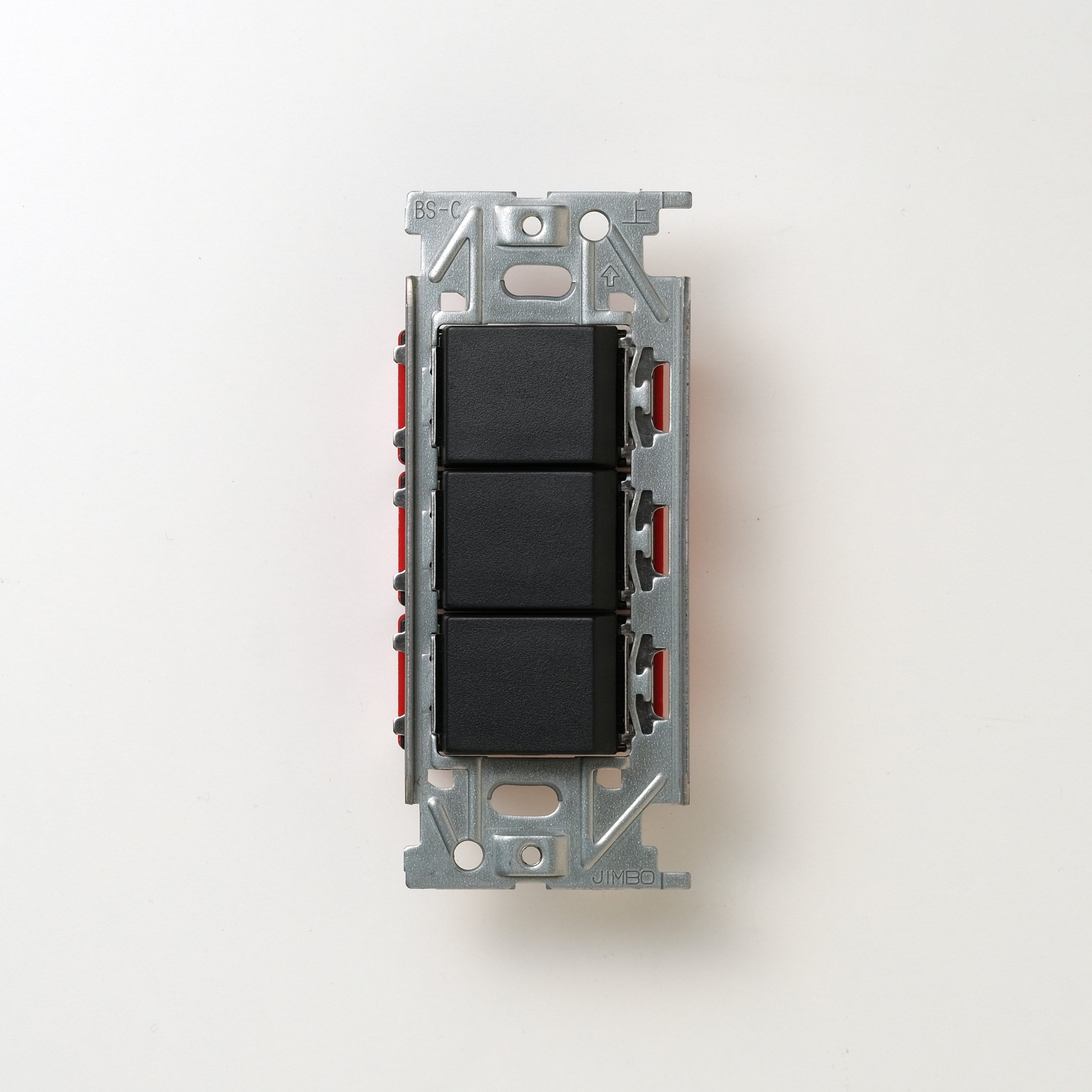 NKシリーズ　片切、3路スイッチトリプル １連３口用 ブラック