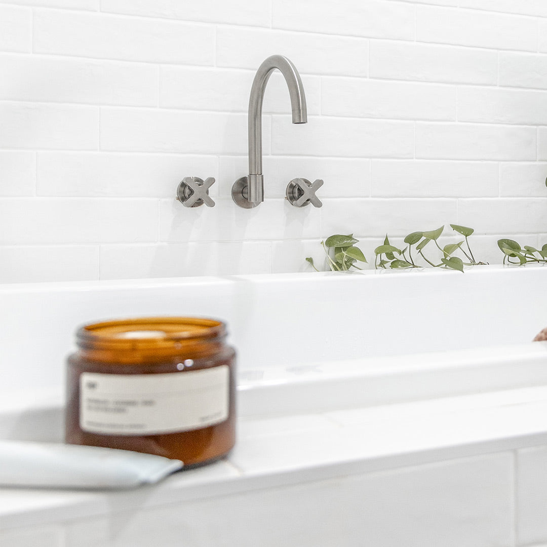 クロス・壁付2穴  混合水栓用ハンドル ニッケル