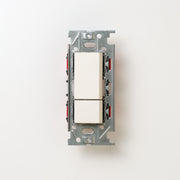 NKシリーズ　片切、3路スイッチダブル（上段大） １連３口用 ホワイト