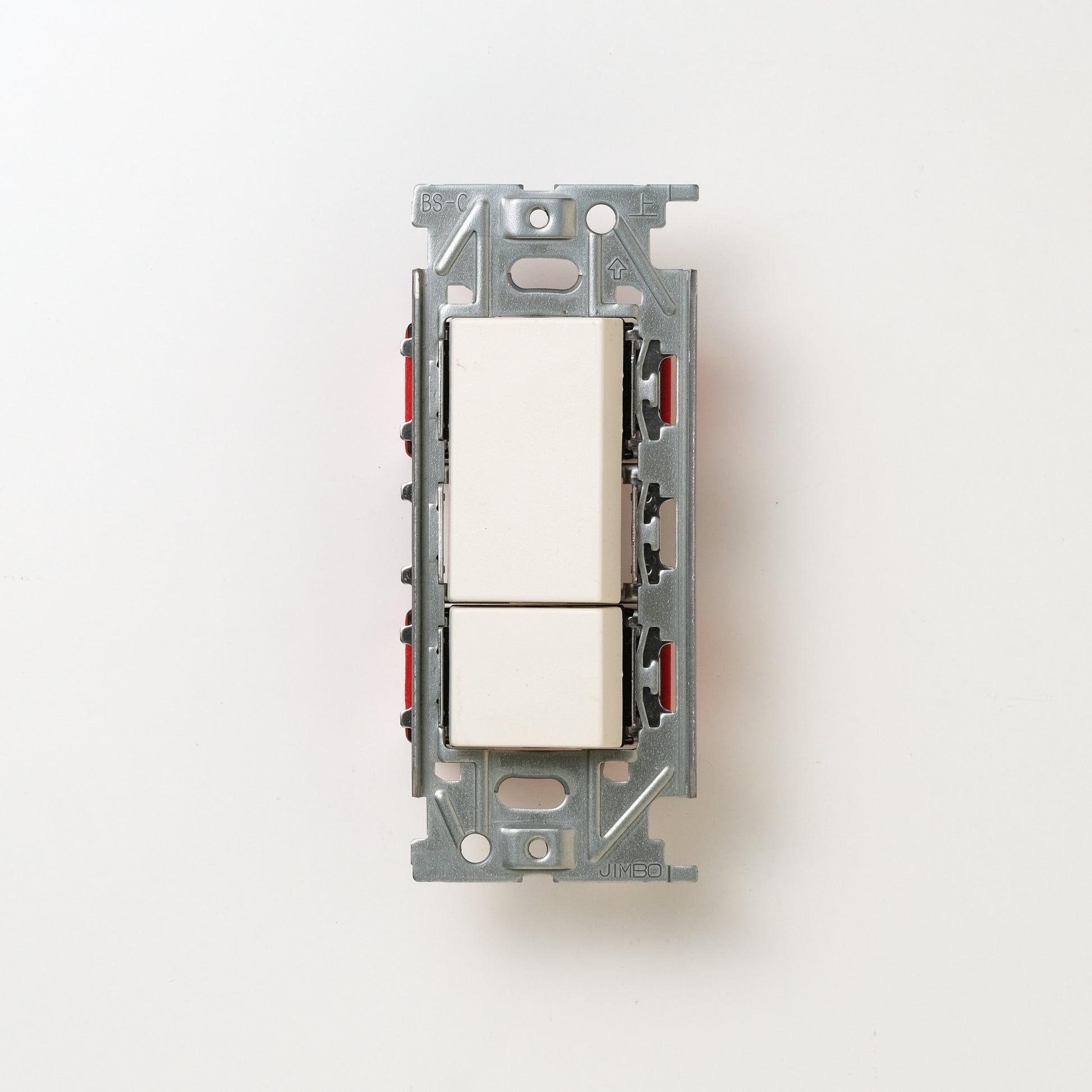 NKシリーズ　片切、3路スイッチダブル（上段大） １連３口用 ホワイト