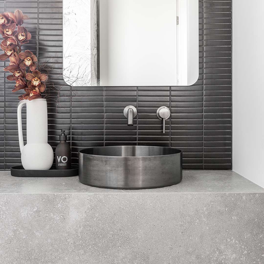 ハーロウラウンドベイスンシンク ガンメタル