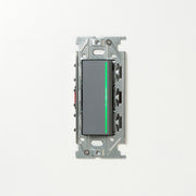 NKシリーズ　片切、3路ガイドランプ（グリーン）付スイッチシングル １連３口用 グレー