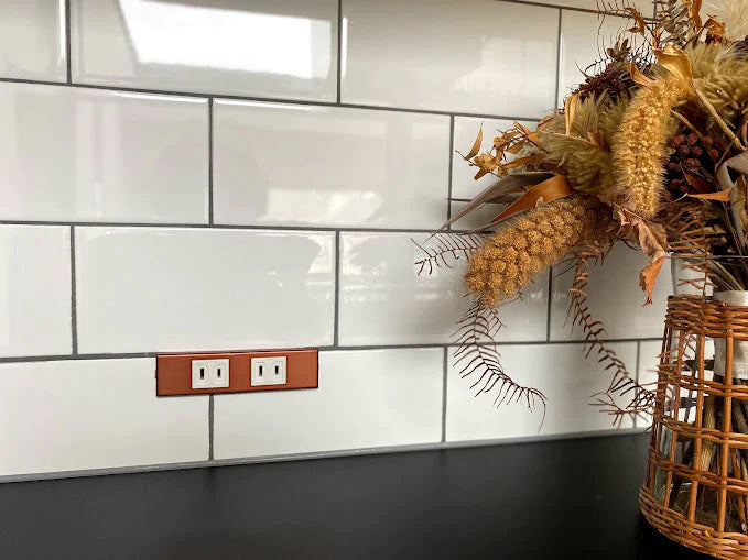 コンセンティック 銅色 バイブレーション 家具用プレート２口用 