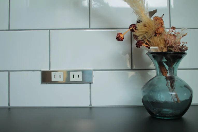 コンセンティック ステンレス素地 家具用プレート２口用  