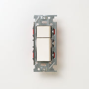 NKシリーズ　片切、3路スイッチダブル（下段大） １連３口用 ホワイト