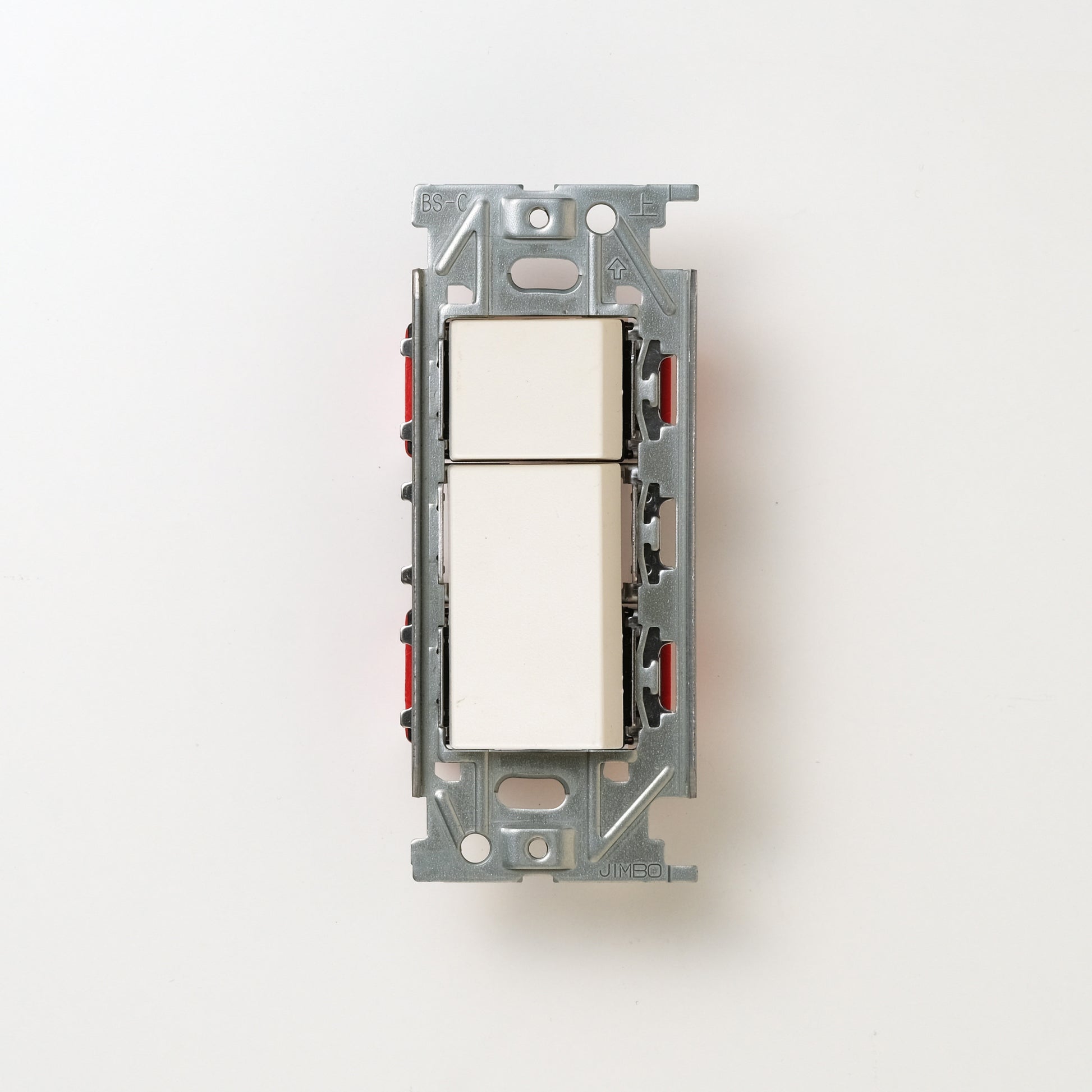 NKシリーズ　片切、3路スイッチダブル（下段大） １連３口用 ホワイト